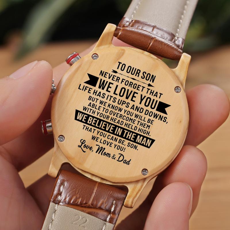 Wristwatches Dad And Mom To My Son-Fashion Automatic Quartz Men Watch Engravd Luxury WristWatch Birthday Graduation Gifts, Sjm4584
Wristwatches Dad And Mom To My Son-Fashion Automatic Quartz Men Watch Engravd Luxury WristWatch Birthday Graduation Gifts, Sjm4584