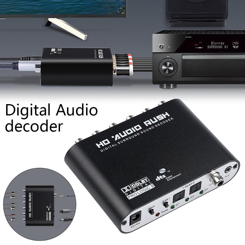 Audio Cables & Connectors 5.1 CH Decoder Optical Digital To Analog Converte SPDIF Coaxial RCA DTS AC3 With EU Plug
Audio Cables & Connectors 5.1 CH Decoder Optical Digital To Analog Converte SPDIF Coaxial RCA DTS AC3 With EU Plug