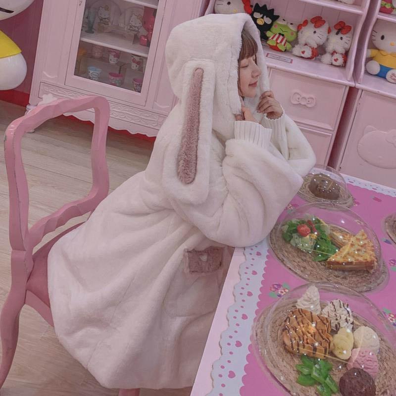 Japanese Sweet Soft Sister Cute Coat Winter Ears Hooded Lolita Teddy Kawaii Fleece Warm Plush Cartoon Anime Jackets Women' Fur & Fau Faux, White
Japanese Sweet Soft Sister Cute Coat Winter Ears Hooded Lolita Teddy Kawaii Fleece Warm Plush Cartoon Anime Jackets Women' Fur & Fau Faux, White