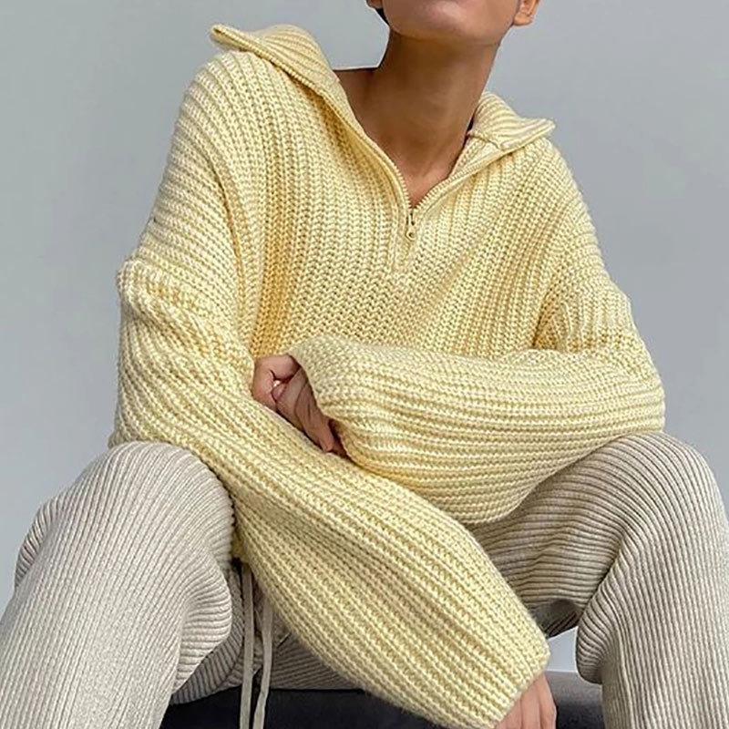 Women's Sweaters Winter Turtleneck Sweater Pullover Women Zipper Turn Down Soft Beige Knitted Oversize Jumper Loose Vintage Warm, White;black
Women's Sweaters Winter Turtleneck Sweater Pullover Women Zipper Turn Down Soft Beige Knitted Oversize Jumper Loose Vintage Warm, White;black