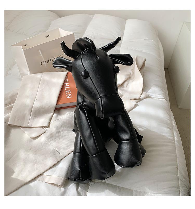Evening Bags Personality Cow Design Women's Shoulder Bag Cute Animal Shaped Crossbody Girls 3d Cartoon Funny Purses For Women 2022