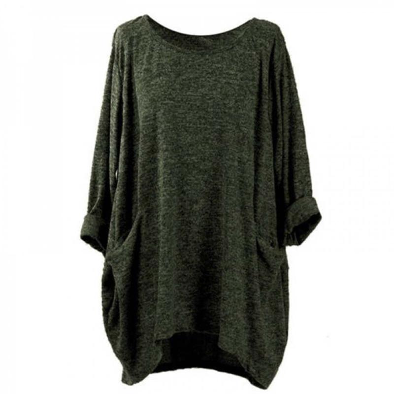 Women's T-Shirt Casual Women Solid T-shirts 2021 Spring Fashion Pockets Long Loose Tops T Shirts Female Clothing, Gray
Women's T-Shirt Casual Women Solid T-shirts 2021 Spring Fashion Pockets Long Loose Tops T Shirts Female Clothing, Gray