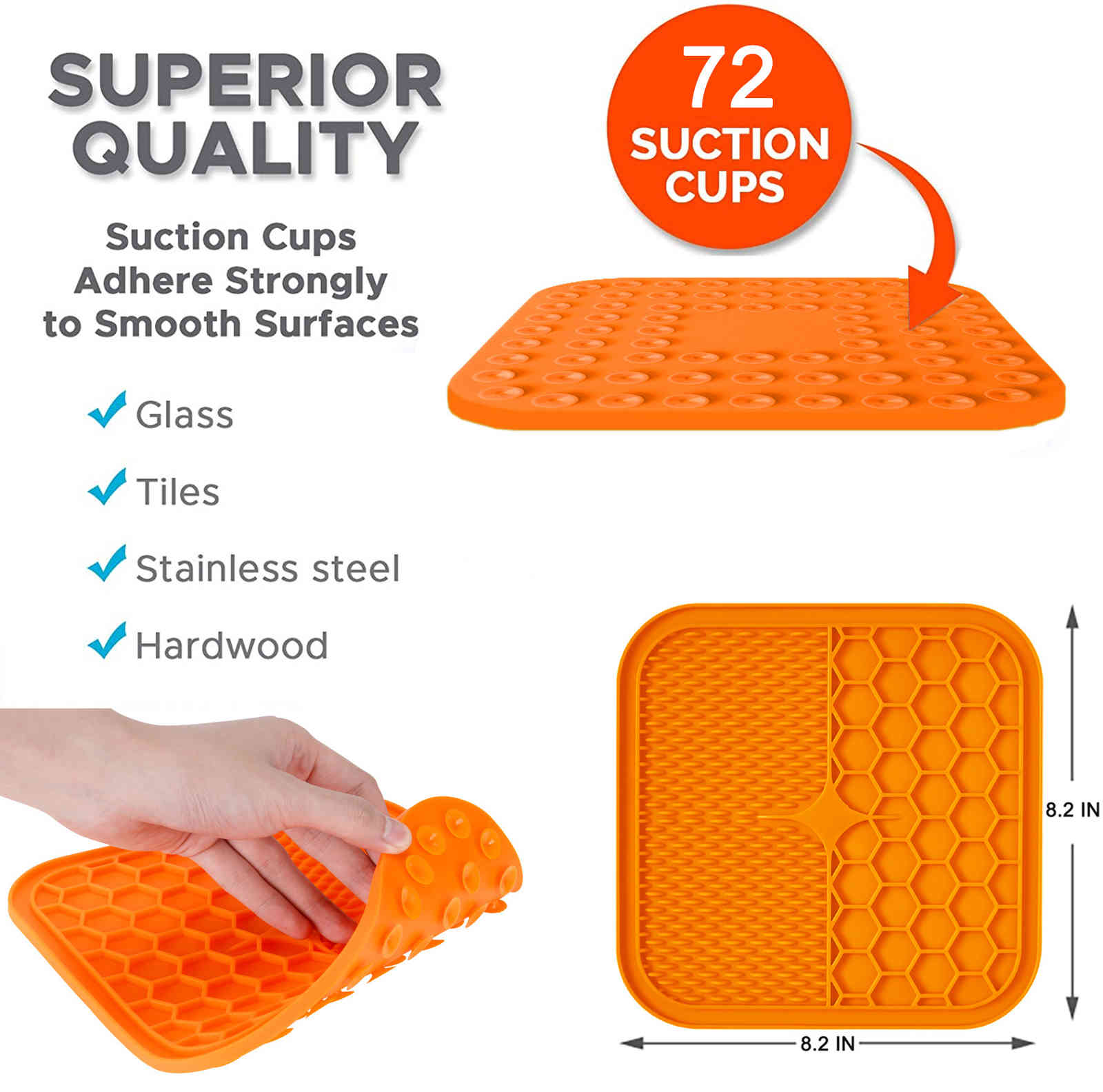 Pet Lick Pad Slower Feeder Pad Cats Dog Licky Mat Feeding Cats Dogs Licking Mat Pet Bathing Distraction Pads Silicone Dispenser