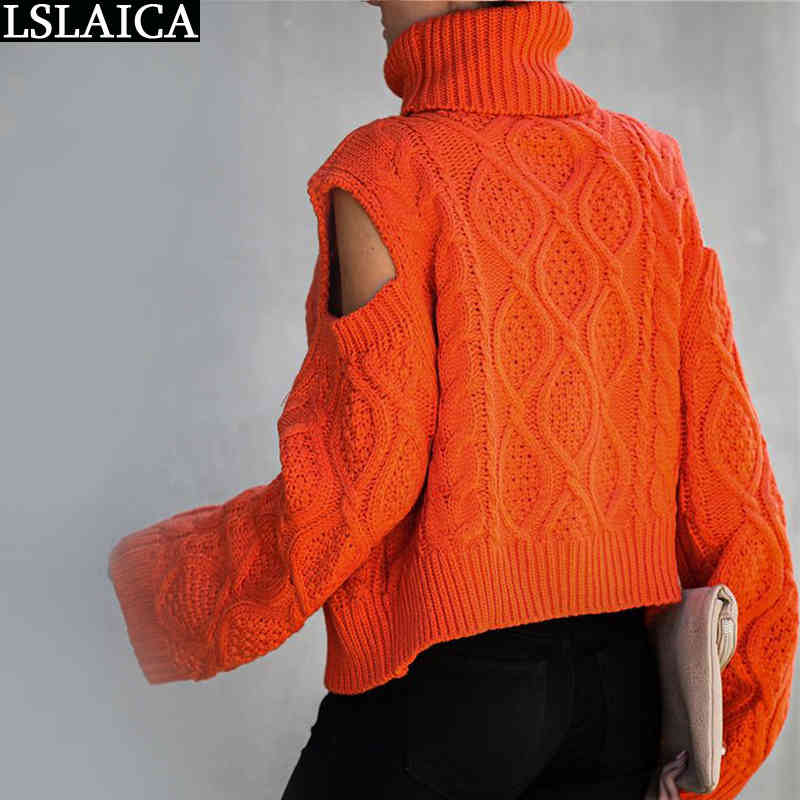 Women Sweaters and Pullovers Solid Color Turtleneck Long Sleeve Winter Autumn Womens Knitted Oversized Vintage Sweater 210520