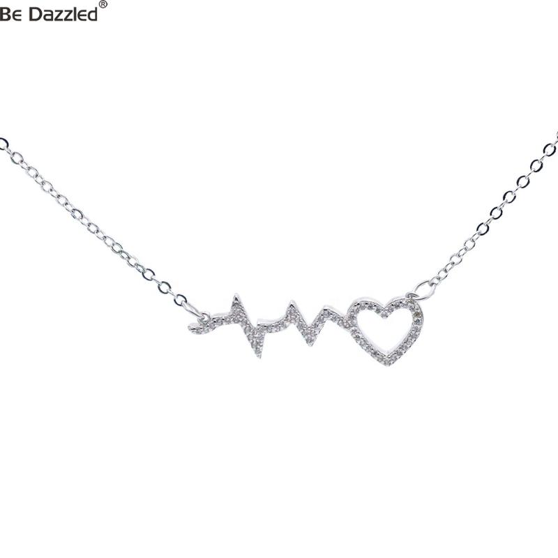 Pendant Necklaces Wedding Engagement CZ Fashion Dainty Jewelry Charm Cubic Zirconia Heartbeat Necklace Wholesale, Silver
Pendant Necklaces Wedding Engagement CZ Fashion Dainty Jewelry Charm Cubic Zirconia Heartbeat Necklace Wholesale, Silver