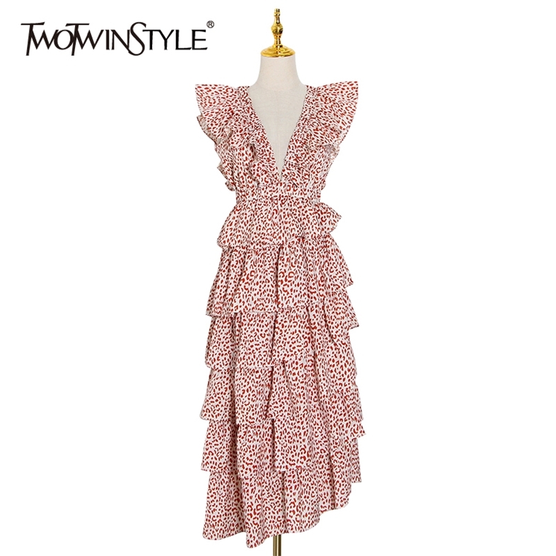 Vintage Asymmetrical Print Dresses V Neck Butterfly Short Sleeve High Waist Cascading Ruffle Summer Dress Women 210520, Leopard
Vintage Asymmetrical Print Dresses V Neck Butterfly Short Sleeve High Waist Cascading Ruffle Summer Dress Women 210520, Leopard