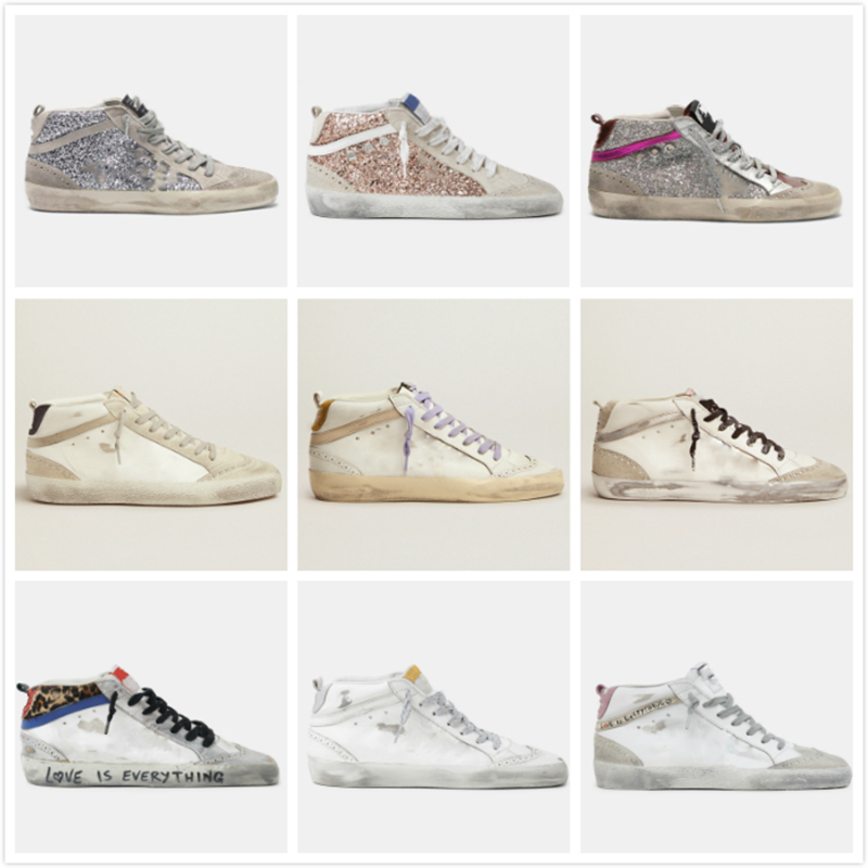 Italy brand Mid star high top Sneakers Fashion Gooses Women casual shoes luxury Trainers Sequin Classic White Do-old Dirty Men shoe, Black
Italy brand Mid star high top Sneakers Fashion Gooses Women casual shoes luxury Trainers Sequin Classic White Do-old Dirty Men shoe, Black