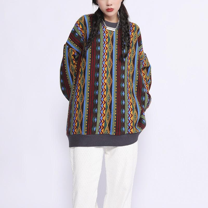 Men's Sweaters Block Womens Street Print Casual Knitted High Mens Retro Rhombus Round Neck Pullover Oversize Sweater Clothes Hombre, White;black
Men's Sweaters Block Womens Street Print Casual Knitted High Mens Retro Rhombus Round Neck Pullover Oversize Sweater Clothes Hombre, White;black