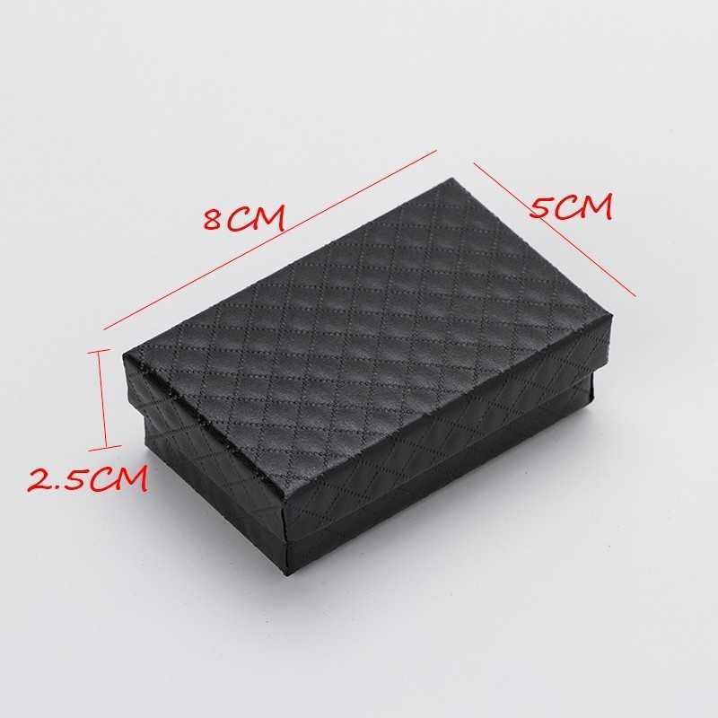 32pcs Jewelry Box 8x5CM Necklace Ring Box for Jewelry Multi Colors Jewelry Packaging Gift Boxes Earring Display Black Sponge T200917