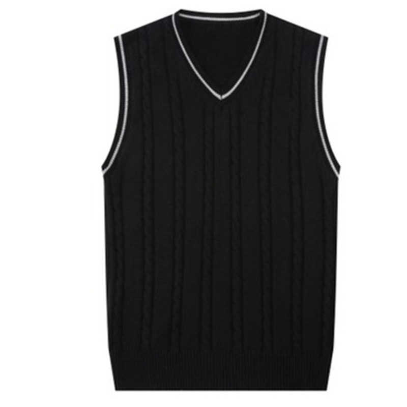 Sweater men Spring Autumn Male Sleeveless Pullover Male Jacket Slim Fit Casual Knitted Plus Size Woolen Sweaters Vest Y0907