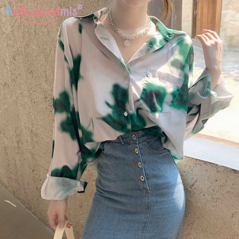 Aeleagntmis Korean Vintage Print Blouse Shirt Women Loose Casual Shirts Female Long Sleeve Spring Tie Dye Streetwear Chic 210607, As shown
Aeleagntmis Korean Vintage Print Blouse Shirt Women Loose Casual Shirts Female Long Sleeve Spring Tie Dye Streetwear Chic 210607, As shown