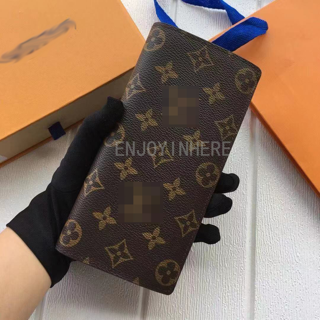 Mens And Womens Vintage Leather Rfid Blocking Long Wallet Bifold Wallets Color …