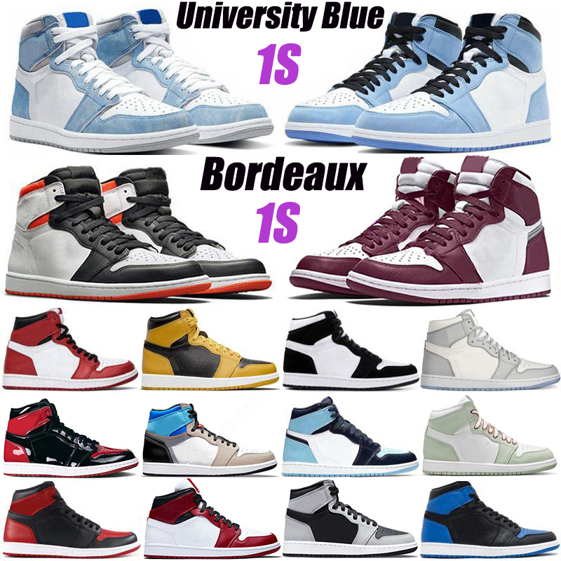 Mens Jumpman 1 high OG Basketball Shoes 1s Heritage Bordeaux University Blue Bred Patent Hyper Royal Seafoam UNC Dark Mocha Twist Pollen men women Sneakers Trainers
Mens Jumpman 1 high OG Basketball Shoes 1s Heritage Bordeaux University Blue Bred Patent Hyper Royal Seafoam UNC Dark Mocha Twist Pollen men women Sneakers Trainers