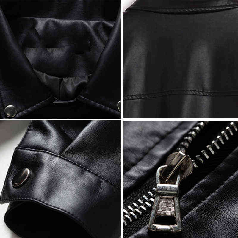Arrival Women Autumn Winter Leather Jacket Oversized Boyfriend Korean Style Female Faux Coat Outwear Black Bike Jacket 211130