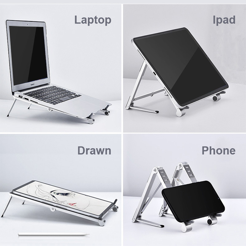 MICCGIN Aluminum MINI Laptop Stand For Mobile Phone Magic Foldable Macbook Pro Air Notebook Iphone Mobile Tablet Holder Desk