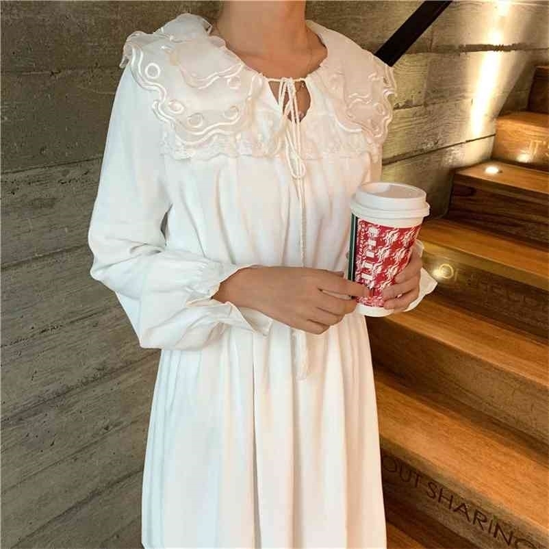 Autumn Women Lace Solid Fairy Dress Female French Retro Style Long Sleeve Elegant Party Dresses Vestidos 210517, White
Autumn Women Lace Solid Fairy Dress Female French Retro Style Long Sleeve Elegant Party Dresses Vestidos 210517, White