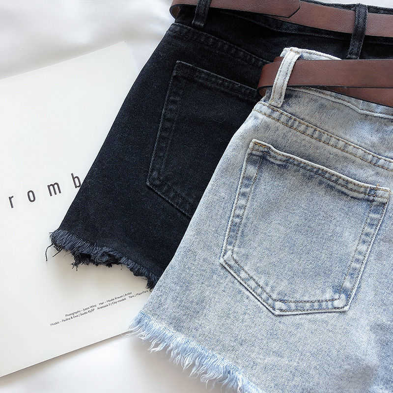 CGC Summer Jeans Shorts Loose High Waist Woman Trousers Casual Denim Short Pants Fashion Wide Leg Female Jeans Streetwear 210625