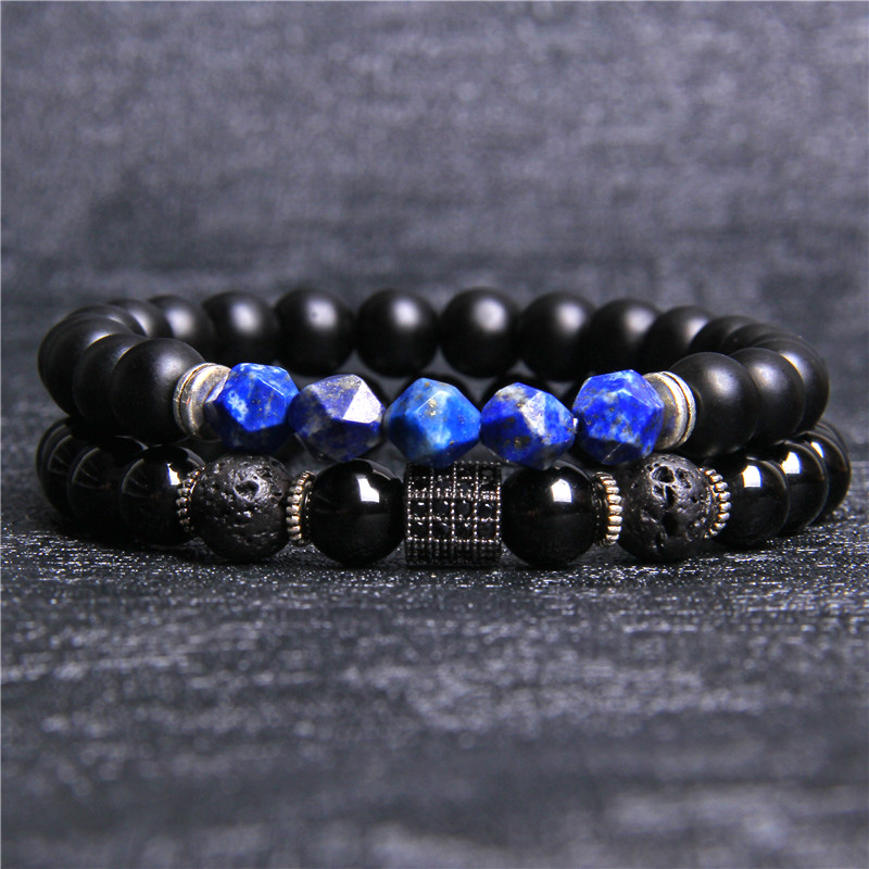 Natural stone beads Bracelet set s/set Beaded bracciali femme Friends Bracelets For Women Men Jewelry mens bileklik armband, Black
Natural stone beads Bracelet set s/set Beaded bracciali femme Friends Bracelets For Women Men Jewelry mens bileklik armband, Black