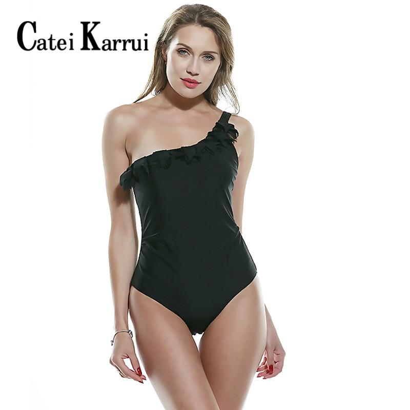 Women Swimwear Brand Design Ruffled One-shoulder One-piece Swimsuit Feminine Solid Color High-quality Bikini Large Size 5XL Suits
Women Swimwear Brand Design Ruffled One-shoulder One-piece Swimsuit Feminine Solid Color High-quality Bikini Large Size 5XL Suits