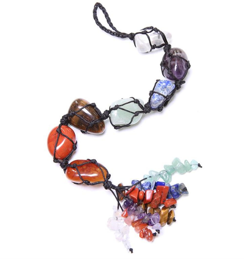 Crystal Window Car Hanging Ornaments 7 Chakra Home Decoration Feng Shui Ornament Yoga Meditation Stones Christmas
