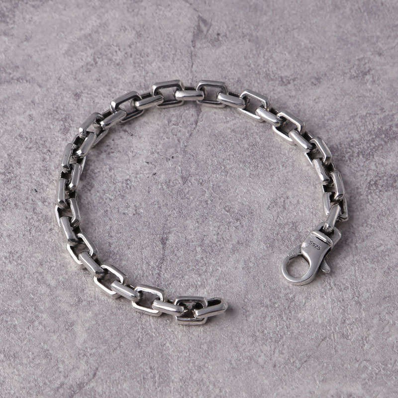 925 sterling silver thick chain men's bracelets high quality American European punk style handmade designer vintage jewelry accessories gifts
925 sterling silver thick chain men's bracelets high quality American European punk style handmade designer vintage jewelry accessories gifts