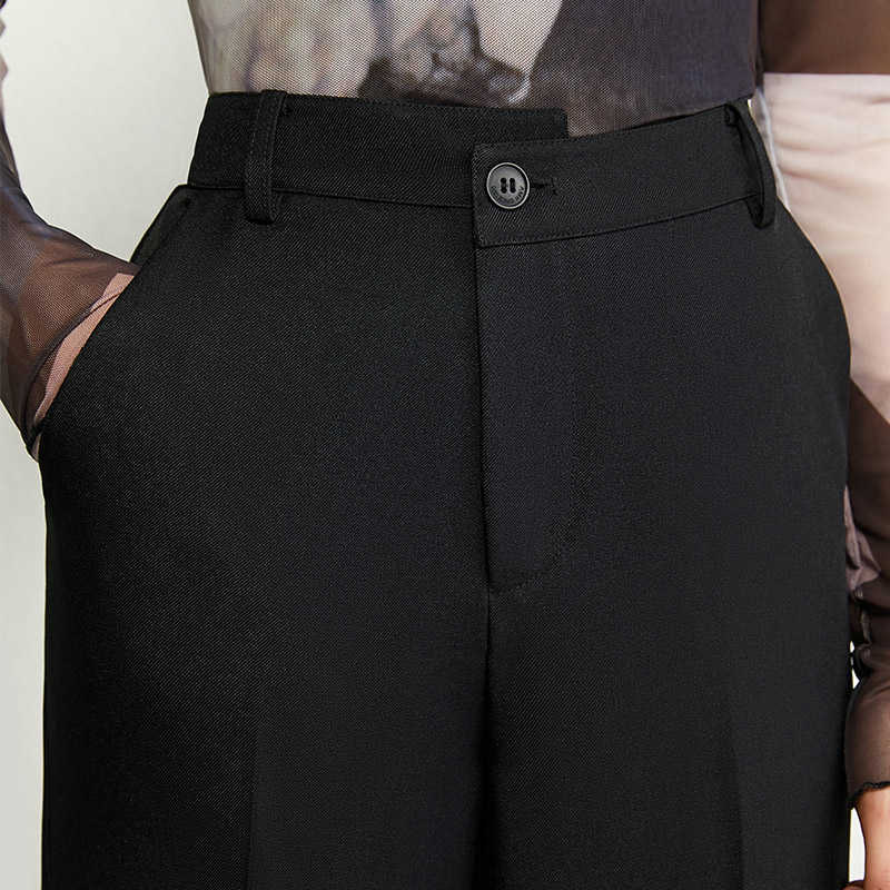 Minimalism Autumn Olstyle Fashion Solid Loose Women Pants Causal High Waist Female Long trousers 12040238 210527