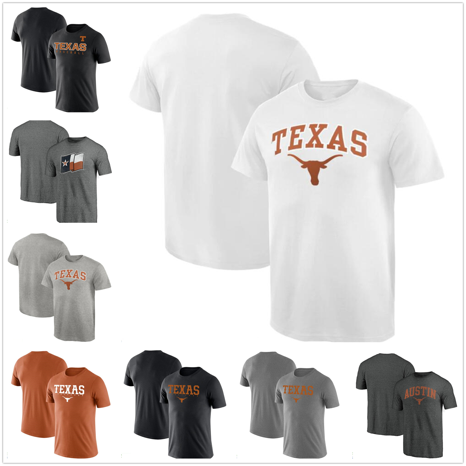 Texas Longhorns T-shirt Cotton cloth Round collar,loose,breathable printing mens grey, As pics
Texas Longhorns T-shirt Cotton cloth Round collar,loose,breathable printing mens grey, As pics