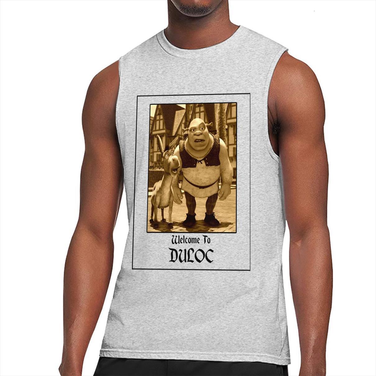 shrek comedy film welcome to duloc bodybuilding muscle tank men gyms fitness workout sleeveless male clothes vest, White;black
shrek comedy film welcome to duloc bodybuilding muscle tank men gyms fitness workout sleeveless male clothes vest, White;black