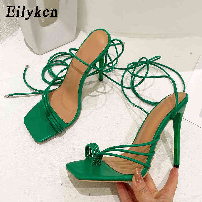 Eilyken Summer Green White Women Sandals Ankle Strappy Heels Thong Sandals Women High Heels Square Toe Party Shoes Size 41 Y0121, Black
Eilyken Summer Green White Women Sandals Ankle Strappy Heels Thong Sandals Women High Heels Square Toe Party Shoes Size 41 Y0121, Black