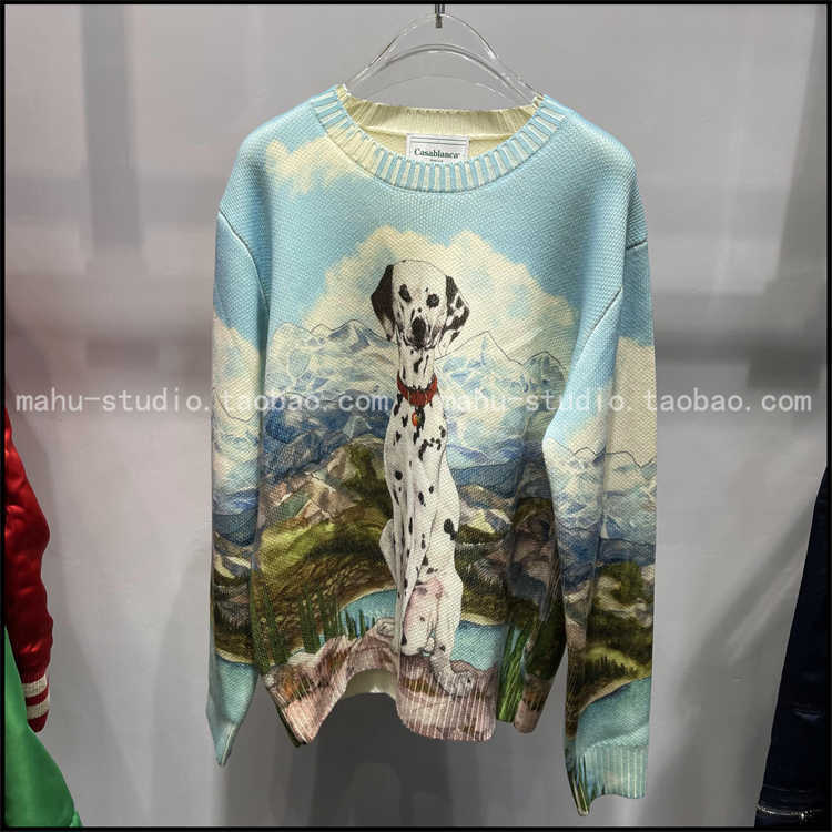 Casablanca Spotted Dog Snow Mountain Lake Wool Sweater Autumn and Winter 3d Digital Printing Blue Sky and White Clouds Sweater, Casablanca spotted dog sweater
Casablanca Spotted Dog Snow Mountain Lake Wool Sweater Autumn and Winter 3d Digital Printing Blue Sky and White Clouds Sweater, Casablanca spotted dog sweater