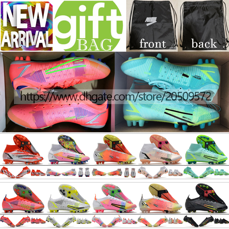 Top Quality Soccer Boots Mercurial Superfly VIII Vapores XIV AG Mens CR7 Cleats Training Leather Outdoor Rawdacious Knit ACC Socks Football Shoes Size US6.5-12, Box
Top Quality Soccer Boots Mercurial Superfly VIII Vapores XIV AG Mens CR7 Cleats Training Leather Outdoor Rawdacious Knit ACC Socks Football Shoes Size US6.5-12, Box