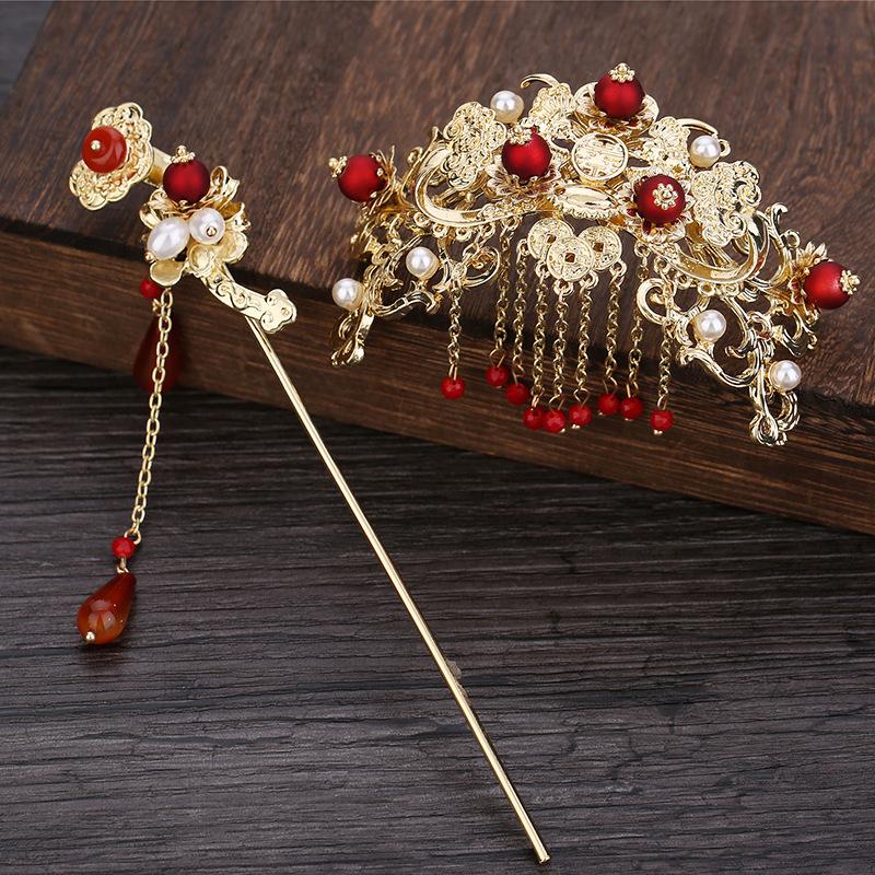 Hair Clips & Barrettes Ancient Chinese Wind Hairpins Hand-flow Top Sets Ornaments Women Wedding Jewelry, Golden;silver
Hair Clips & Barrettes Ancient Chinese Wind Hairpins Hand-flow Top Sets Ornaments Women Wedding Jewelry, Golden;silver
