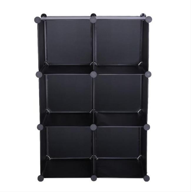 2022 Cube Storage 6-Cube Closet Organizer Shelves DIY Cabinet Black Boxes & Bins Organization