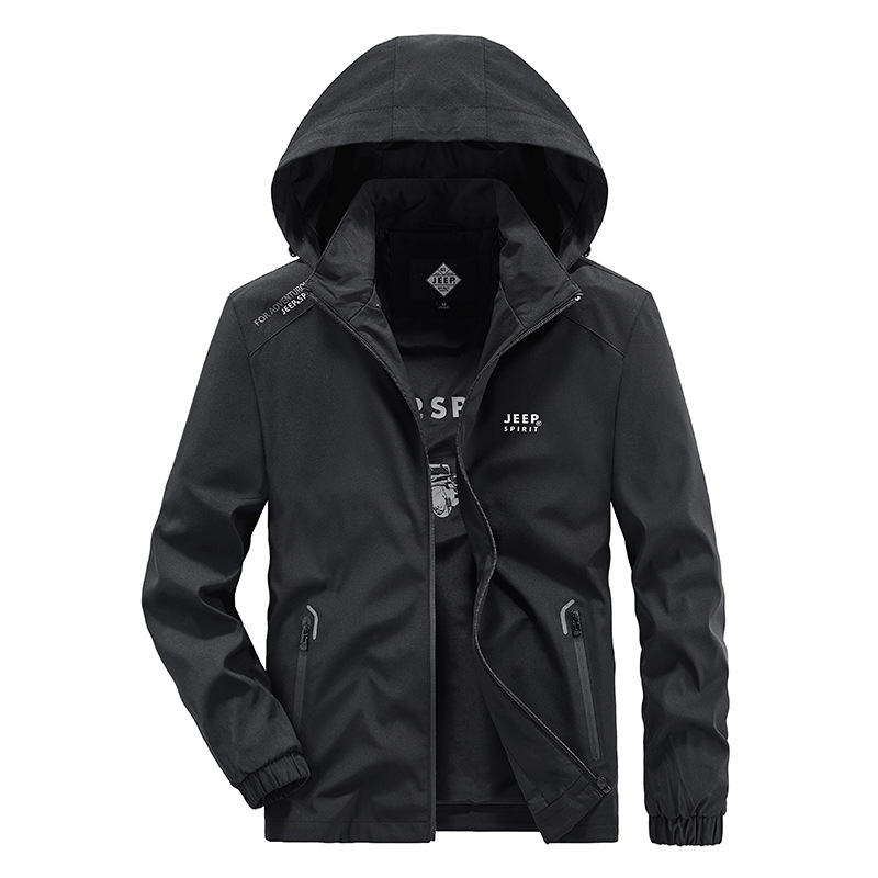/ Jeep New Spring and autumn leisure detachable long sleeve hooded zipper pocket digging jacket men's 9820, Black
/ Jeep New Spring and autumn leisure detachable long sleeve hooded zipper pocket digging jacket men's 9820, Black