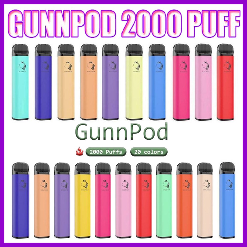 Electronic Cigarettes GunnPod Disposable E-cigarettes Device Kit 2000 Puffs Prefilled 8ml Pod Stick Vape Pen
Electronic Cigarettes GunnPod Disposable E-cigarettes Device Kit 2000 Puffs Prefilled 8ml Pod Stick Vape Pen