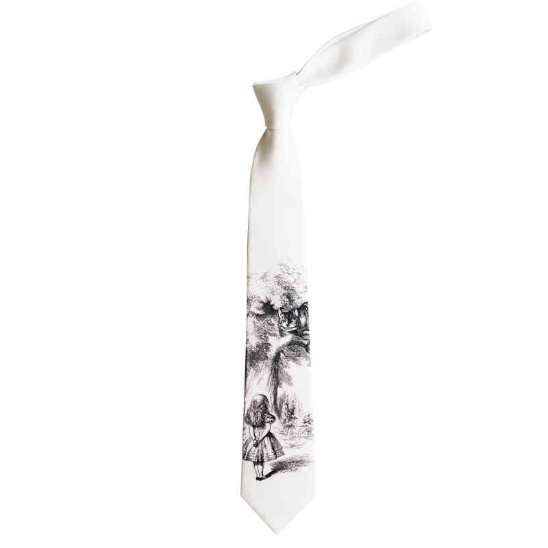 male men's female Original design necktie Sketch hand drawn alice in wonderland fairy tale cat white tie
male men's female Original design necktie Sketch hand drawn alice in wonderland fairy tale cat white tie