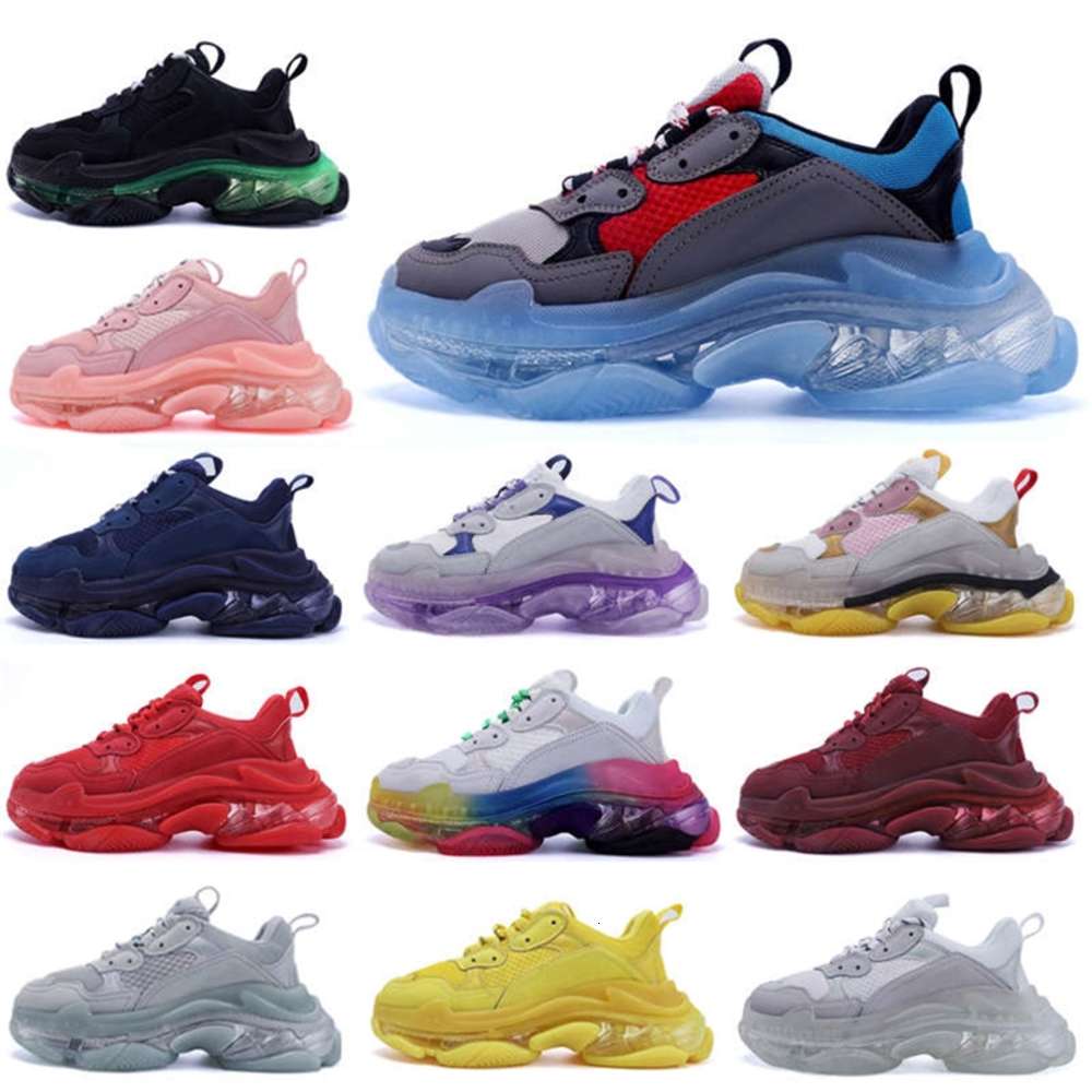 17FW Triple S Clear Sole Sneakers Mens Women Casual Shoes old Crystal Bottom Dad Shoe Rainbow triple-s Sports Outdoor 36-45 sneakerrun
17FW Triple S Clear Sole Sneakers Mens Women Casual Shoes old Crystal Bottom Dad Shoe Rainbow triple-s Sports Outdoor 36-45 sneakerrun