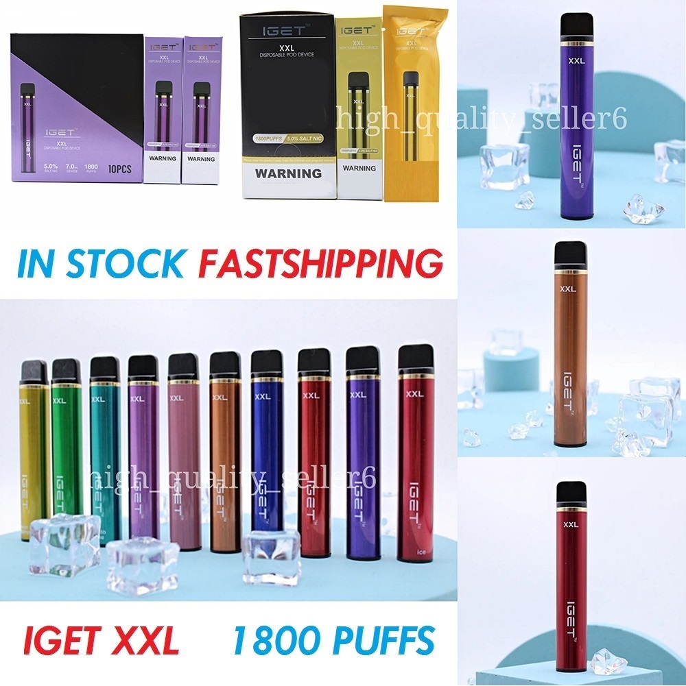 Original Iget XXL Disposable Pod cigarettes Device Kit 1800 Puff 950mAh 7ml Prefilled Vape Stick For Authentic BANG SHION Lite Plus Max Flow
Original Iget XXL Disposable Pod cigarettes Device Kit 1800 Puff 950mAh 7ml Prefilled Vape Stick For Authentic BANG SHION Lite Plus Max Flow