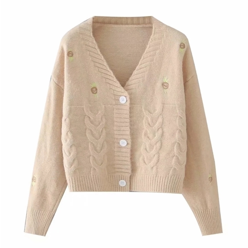 Spring 100% Polyester V-Neck Slim Regular Solid Appliques Single Breasted Button Casual Women Sweater 210524, Khaki
Spring 100% Polyester V-Neck Slim Regular Solid Appliques Single Breasted Button Casual Women Sweater 210524, Khaki