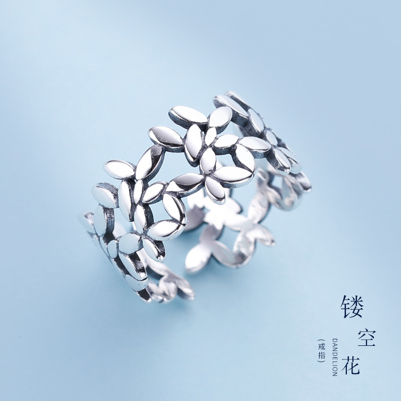 S925 Sterling Sier Wide Hollow Out Summer Girl Heart Index Finger Female Opening Ring
S925 Sterling Sier Wide Hollow Out Summer Girl Heart Index Finger Female Opening Ring