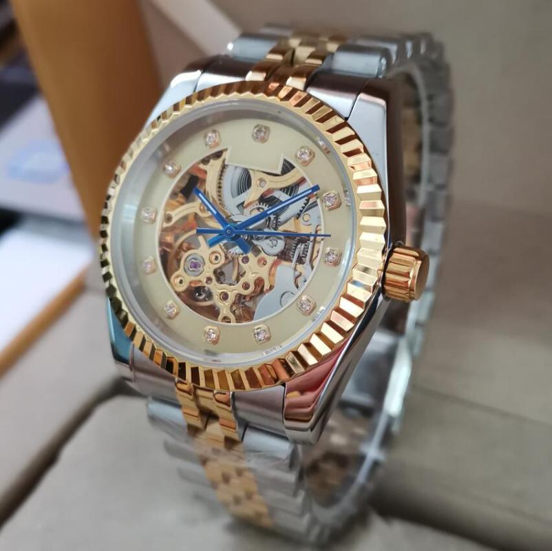 Wristwatches GEERVO No Logo Automatic Men's Watch 37mm Gold Border Hollowing Out Dial Seagull M182SK Carving Pattern Movement G091, As pic
Wristwatches GEERVO No Logo Automatic Men's Watch 37mm Gold Border Hollowing Out Dial Seagull M182SK Carving Pattern Movement G091, As pic