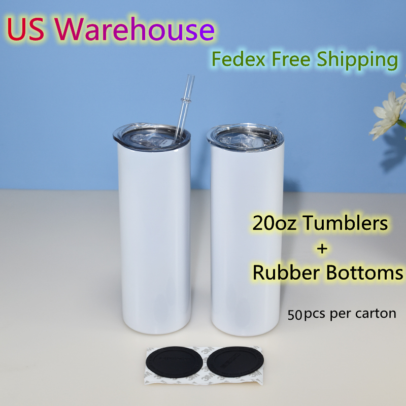 US Warehouse 20oz Straight Sublimation Tumblers Clear Straws Rubber Bottoms Stainless Steel Glossy blank white Double wall Vacuum Insulated water cup, 20oz white no bottoms(50pcs)
US Warehouse 20oz Straight Sublimation Tumblers Clear Straws Rubber Bottoms Stainless Steel Glossy blank white Double wall Vacuum Insulated water cup, 20oz white no bottoms(50pcs)