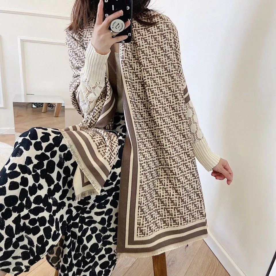 Winter Scarf Womens Winter Internet Celebrity FF New Cashmere Long Wild Shawl South Korea Dongdaemun Fashion Scarf, Blue;gray
Winter Scarf Womens Winter Internet Celebrity FF New Cashmere Long Wild Shawl South Korea Dongdaemun Fashion Scarf, Blue;gray