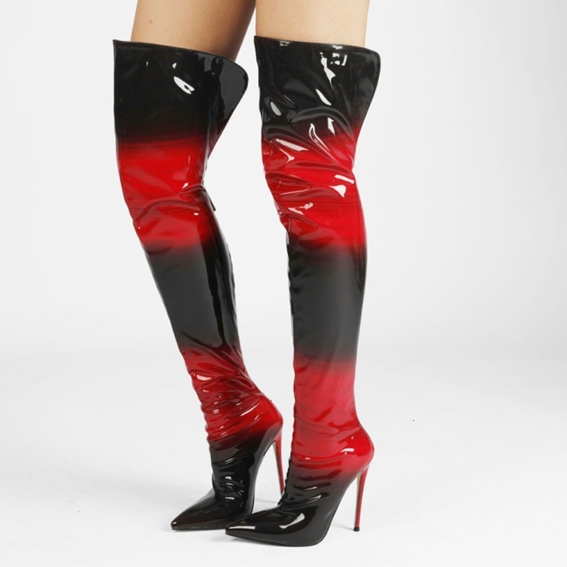 boots preto vermelho cor degradê salto alto coxa alta botas femininas stiletto sapatos com zÃper atrás do joelho tamanho grande 47 jwlp, Black
boots preto vermelho cor degradê salto alto coxa alta botas femininas stiletto sapatos com zÃper atrás do joelho tamanho grande 47 jwlp, Black