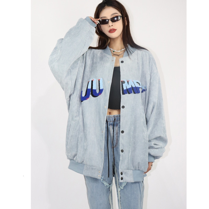 Women's Down & Parkas Vintage Loose Corduroy Baseball Uniform Woman Jacket High Street Harajuku Letter Embroidered Stand Collar Ca, Black
Women's Down & Parkas Vintage Loose Corduroy Baseball Uniform Woman Jacket High Street Harajuku Letter Embroidered Stand Collar Ca, Black