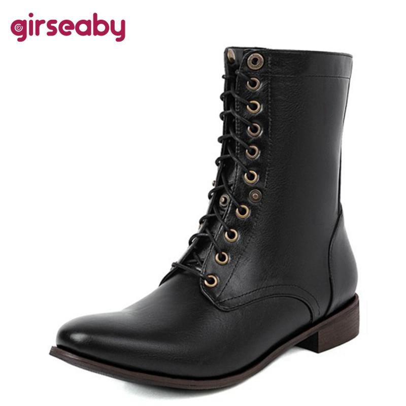 Boots Girseaby 2021 Lady Retro Knight Mid Calf Fold Pointed Toe Lace Up Short Plush Low Thick Heel Size 38-48 Black Brown A4426
Boots Girseaby 2021 Lady Retro Knight Mid Calf Fold Pointed Toe Lace Up Short Plush Low Thick Heel Size 38-48 Black Brown A4426