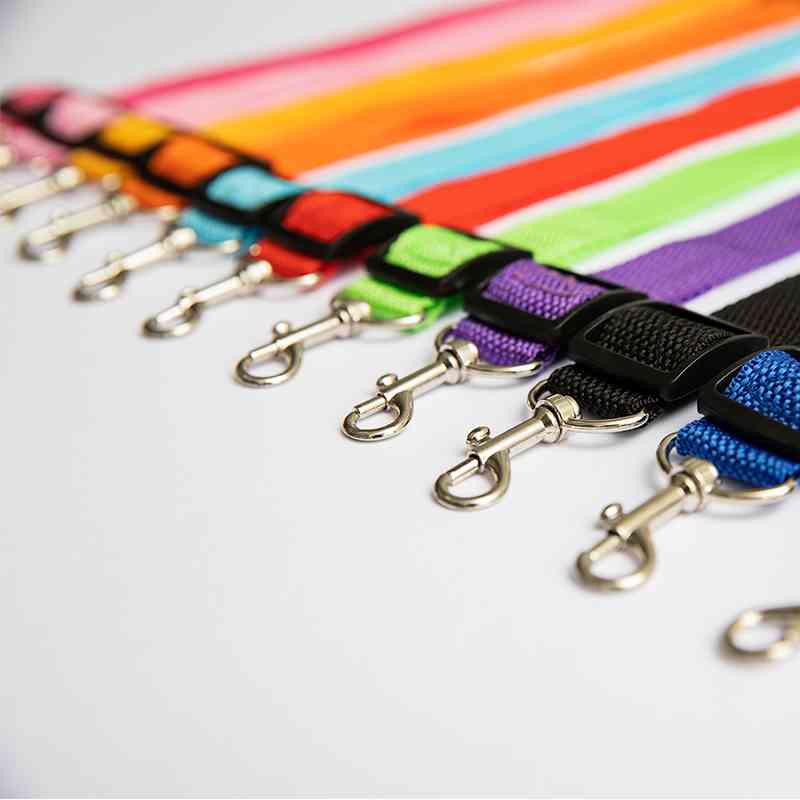 Dog Car Seat Belt Adjustable Harness Seatbelt Lead Leash for Small Medium Dogs Travel Clip Pet Supplies 11 Color Cat Seat Belts