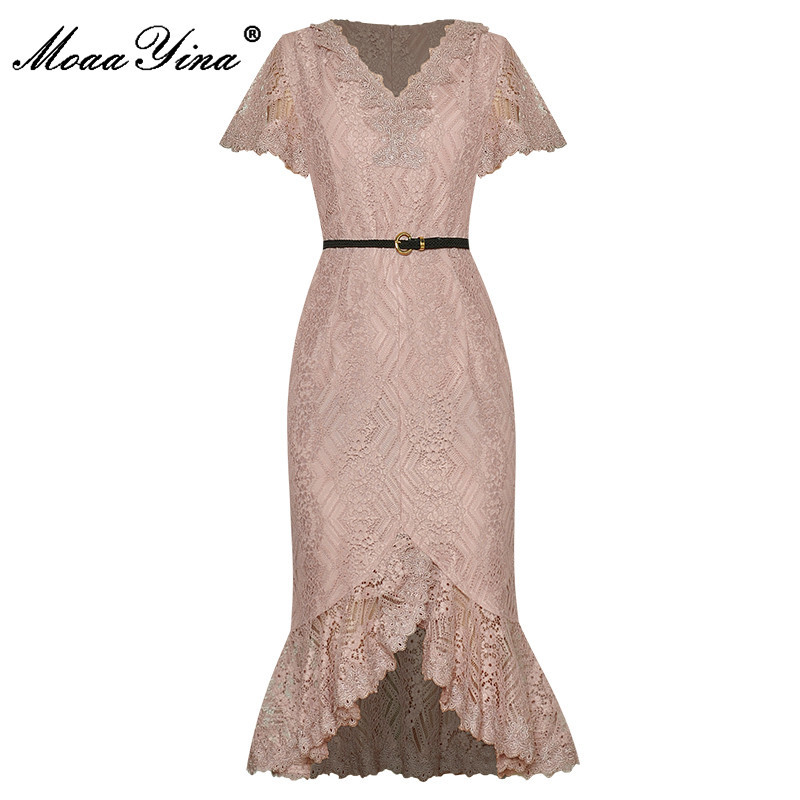 Fashion Designer dress Summer Women's Dress V Neck Hollow Out Ruffles Asymmetrical Knee-Length Party Dresses 210524, Khaki
Fashion Designer dress Summer Women's Dress V Neck Hollow Out Ruffles Asymmetrical Knee-Length Party Dresses 210524, Khaki