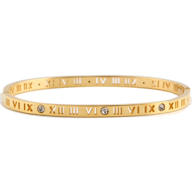 Roman numeral titanium steel bracelet couple Bangle bracelet/crown/2021for lovers/bracelets for women men luxury jewelry
Roman numeral titanium steel bracelet couple Bangle bracelet/crown/2021for lovers/bracelets for women men luxury jewelry