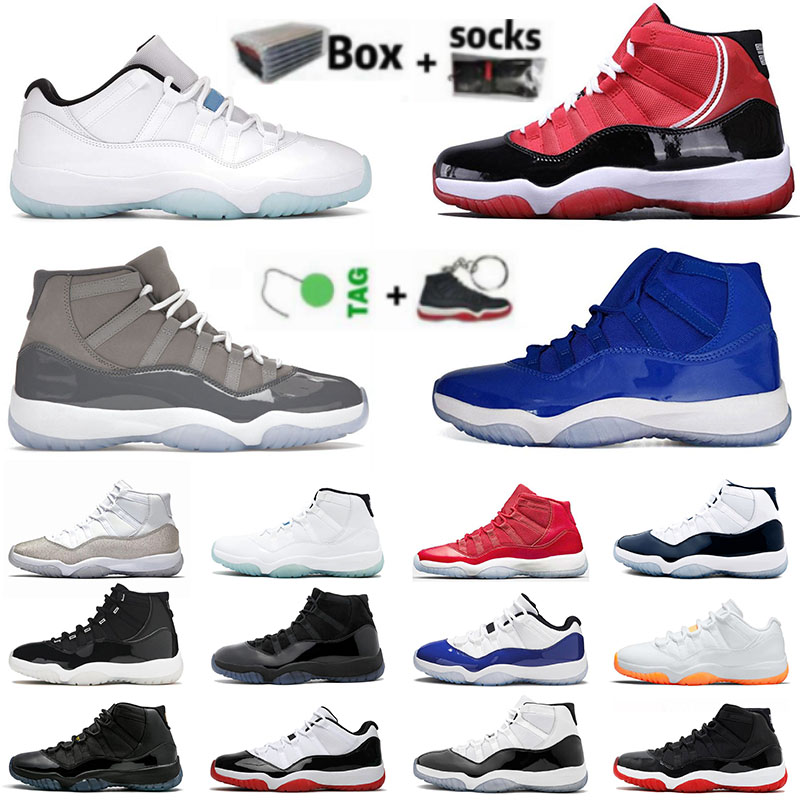 11 Jumpman Basketball Shoes For Mens Low Legend Blue Cool Grey 11s XI Citrus Concord Bred High Space Jam Men Women Desinger Sports Sneakers Train